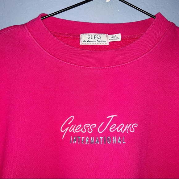 Guess Jeans International Vintage 90s Crew Neck Sweater Size Medium - Picture 3 of 6